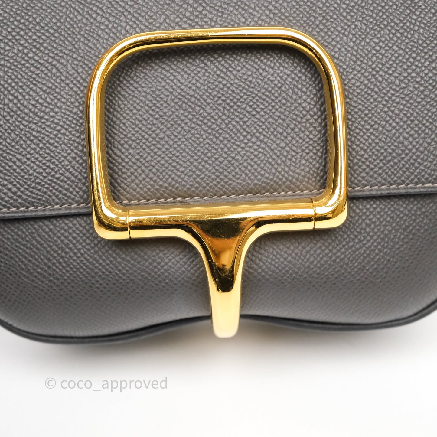 Hermès Della Cavalleria Mini Bag Gris Meyer 0L Epsom Gold Hardware