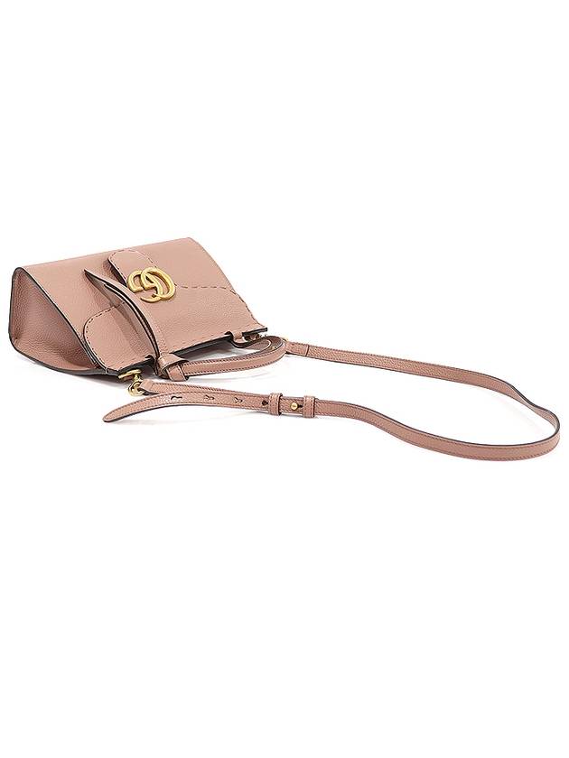 Luxury Gucci Trending 2025 442622 Antique rose leather gold plated GG Marmont mini top handle 2WAY
