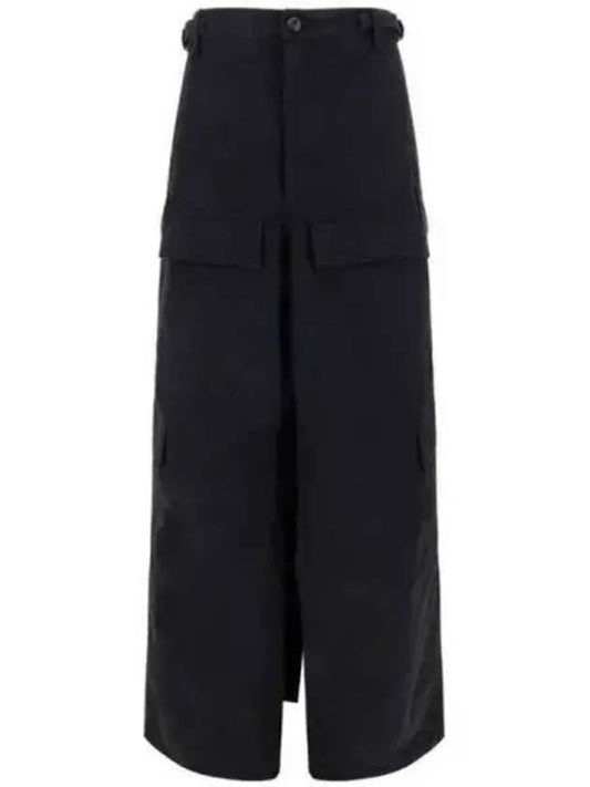 Luxury Balenciaga Apron Cargo Pants A Line Skirt Black Black