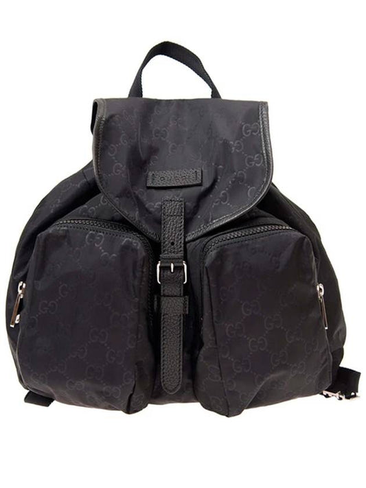 Luxury Gucci Trending 2025 GG Pocket Nylon Backpack BLack