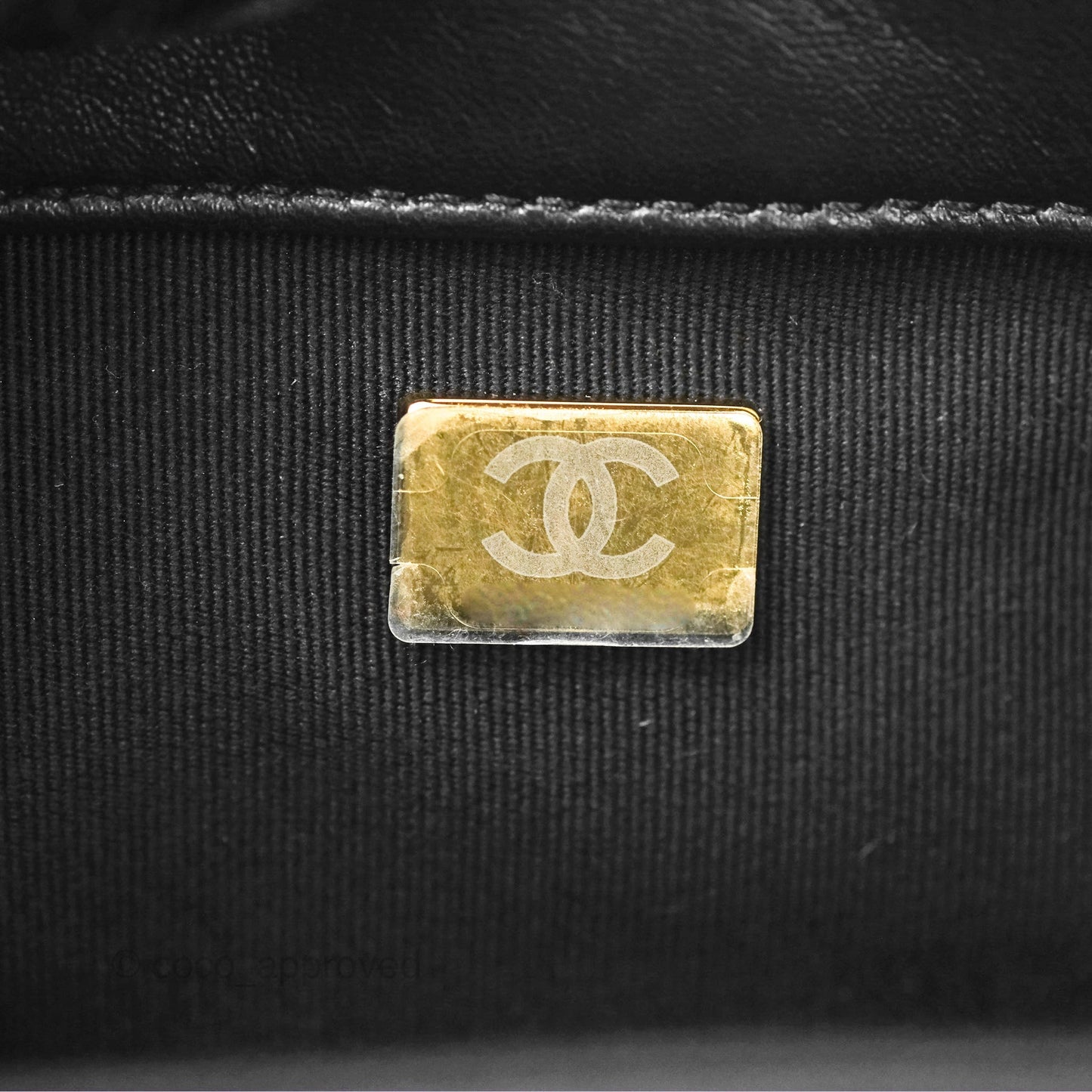 Chanel Flap Bag with Adjustable Strap Black Lambskin Aged Gold Hardware 22K