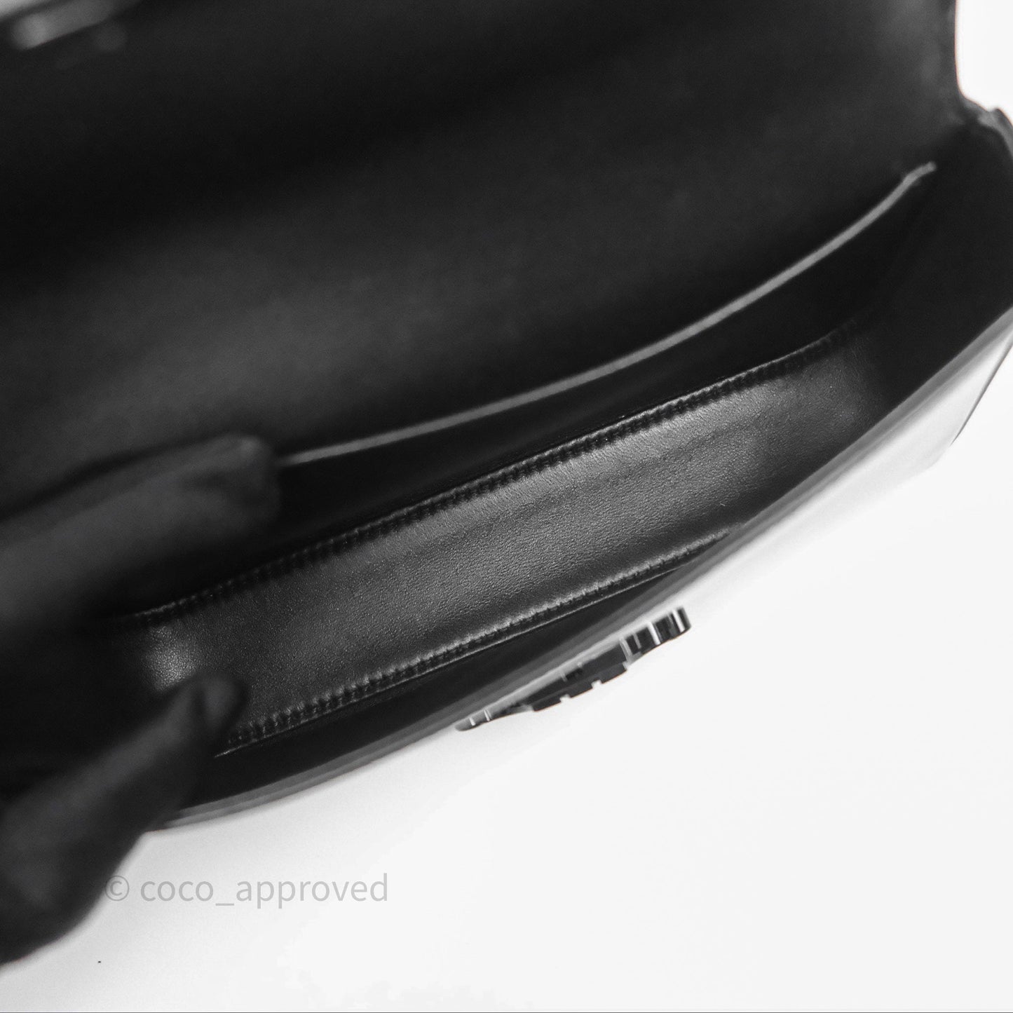 Celine Triomphe Chain Shoulder Bag So Black Shiny Calfskin