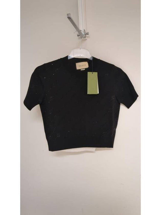 Luxury Gucci Trending 2025 GG Interlocking Cashmere Knit Top Black
