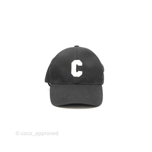 Celine Initial Baseball Cap Cotton Black