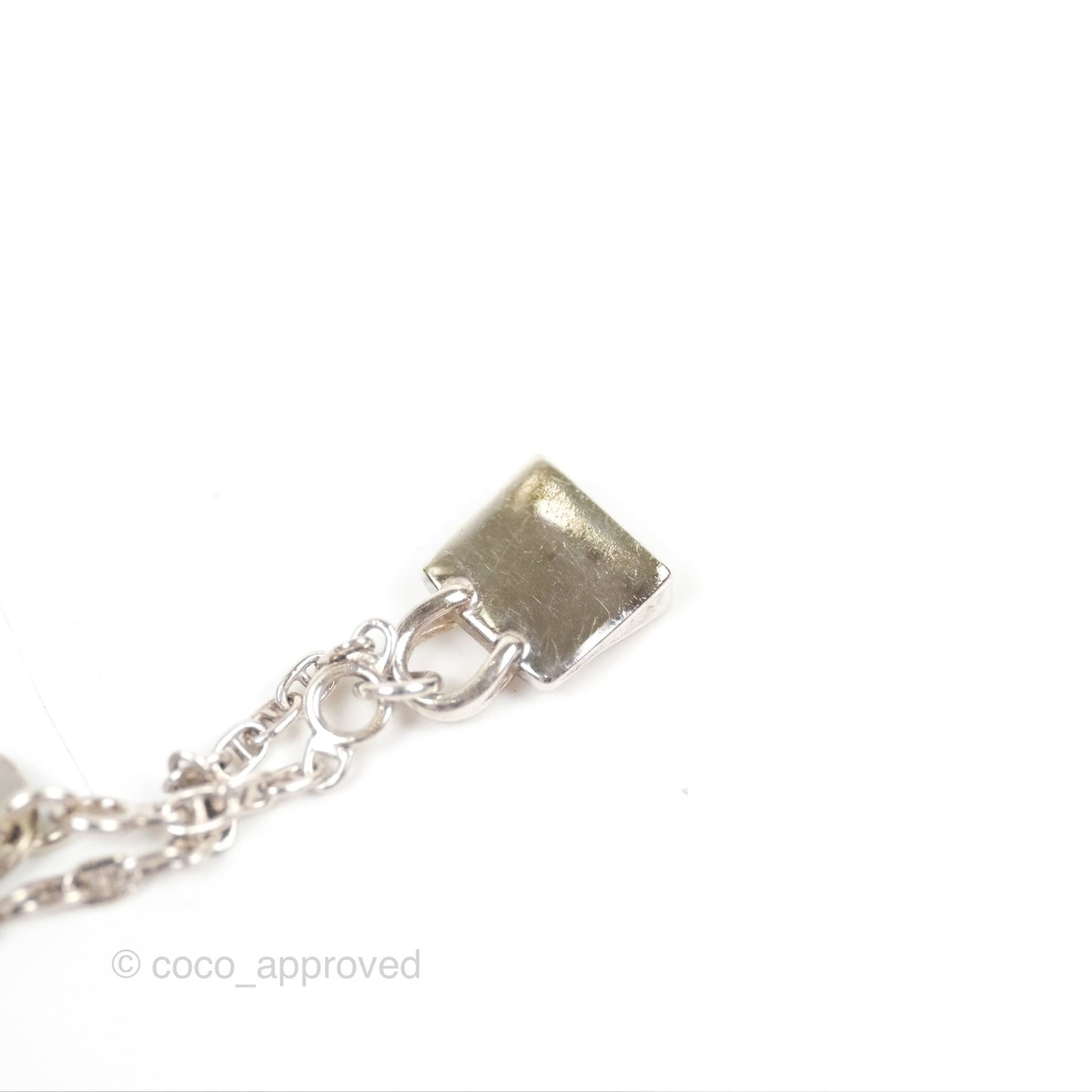 Hermes Mini Birkin Amulette Bracelet Sterling Silver