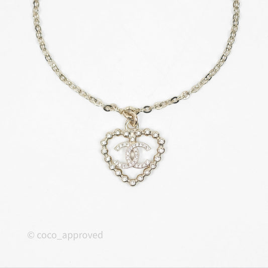 Chanel CC Crystal Bracelet Gold Tone 25P