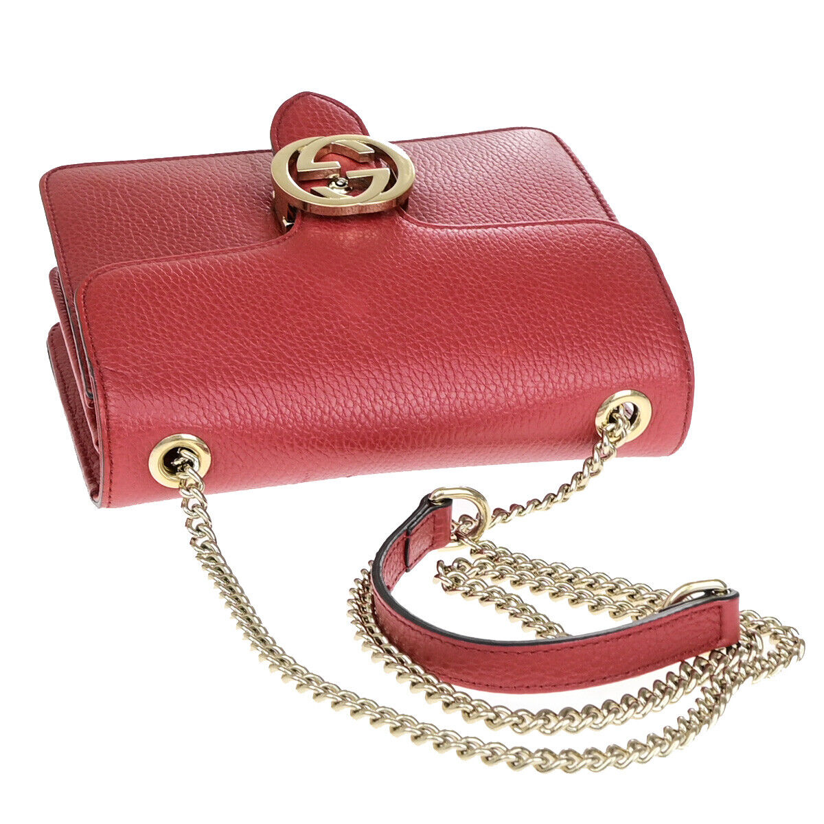 Luxury Gucci Trending 2025 Interlocking G Leather Shoulder Bag ()