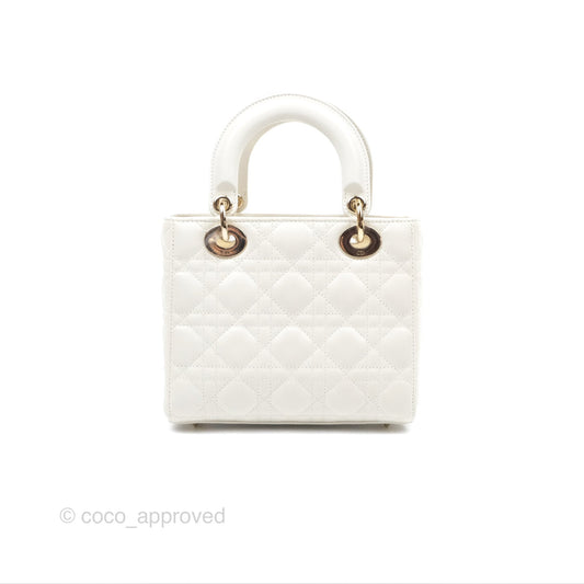 Christian Dior Small Lady Dior My ABCDior Bag Latte Cannage Lambskin