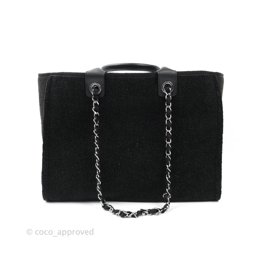Chanel Large Deauville Black Glitter Lurex