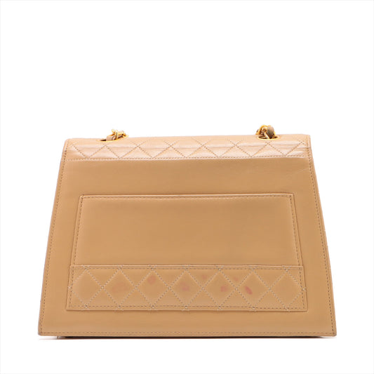 Chanel Matrasse Single Flap Single Chain Bag Beige G 1st Turn-Lock