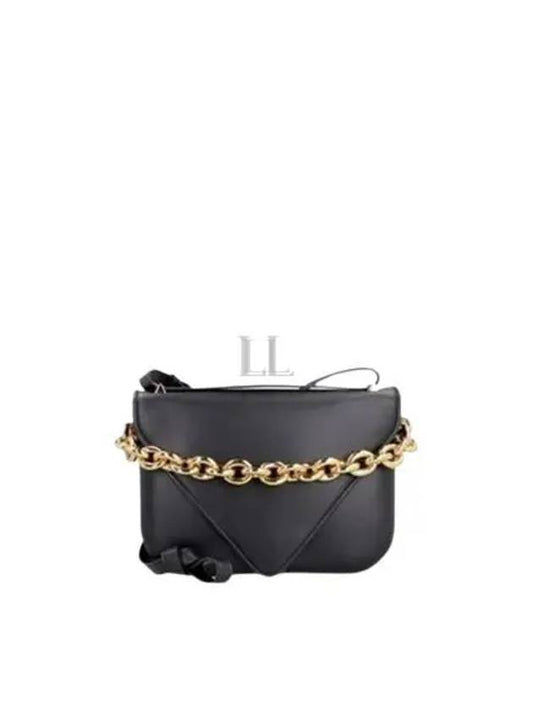 Luxury Bottega Veneta Mount Chain Shoulder Bag Black