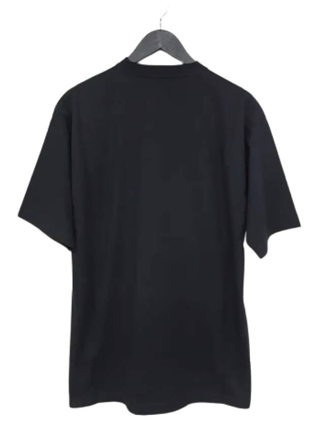 Luxury Balenciaga Gym Wear Logo Print Short Sleeve T-Shirt Black