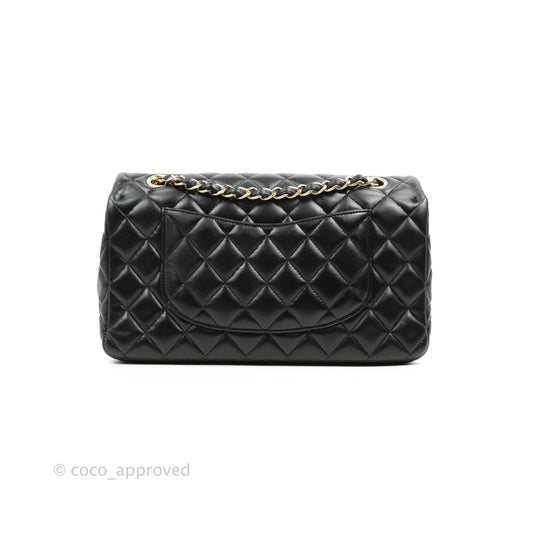Chanel M/L Medium Flap Bag Valentine Limited Edition Black Lambskin Gold Hardware