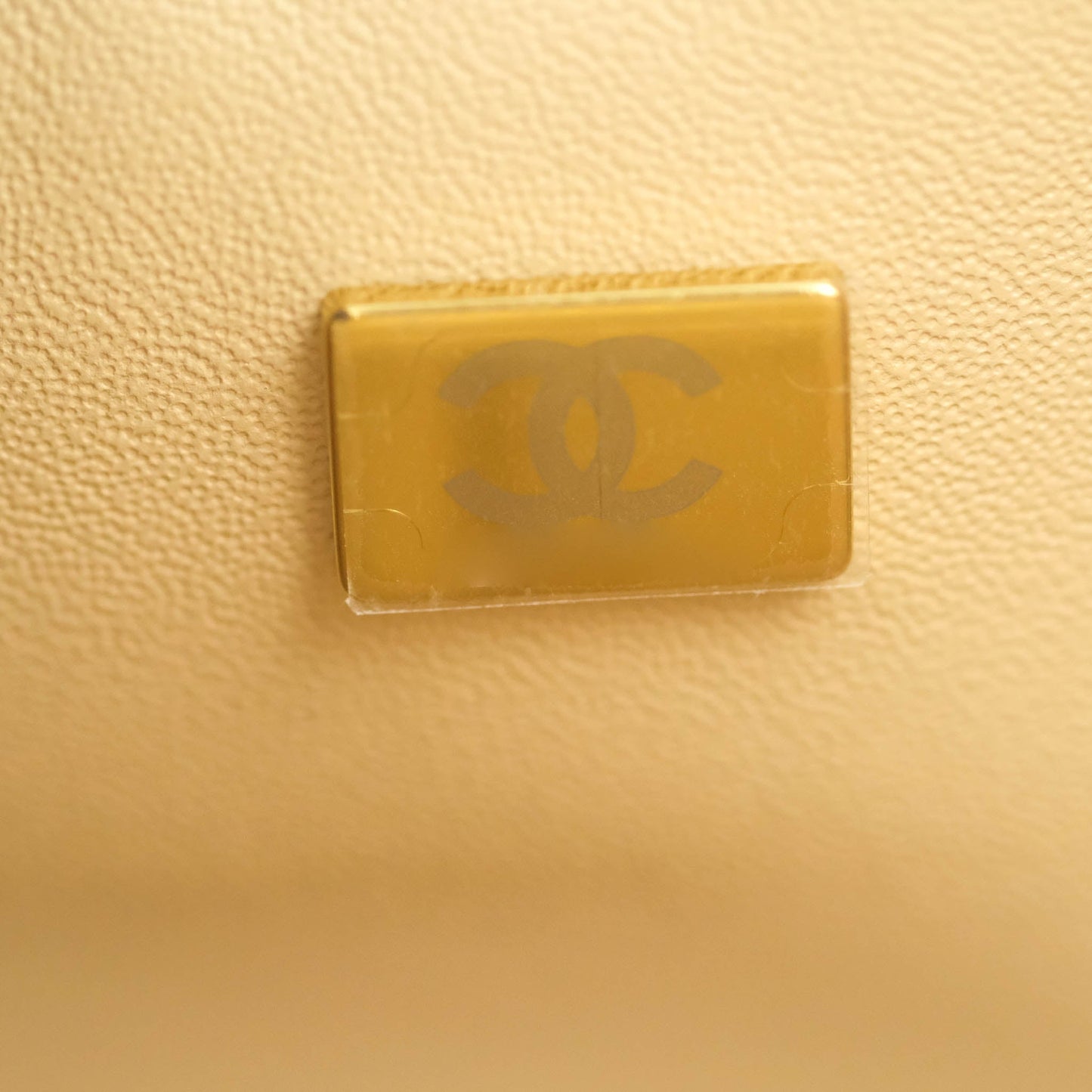 Chanel Small Classic Quilted Flap Beige Caviar Gold Hardware