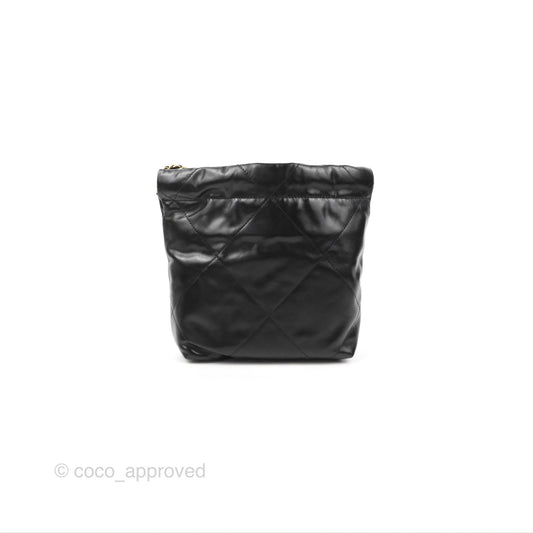 Chanel 22 Mini Bag Black Crumpled Calfskin