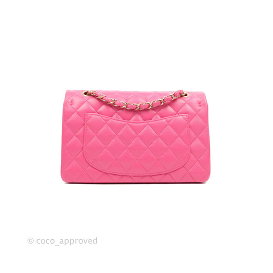 Chanel Small Classic Quilted Flap Pink Caviar Gold Hardware