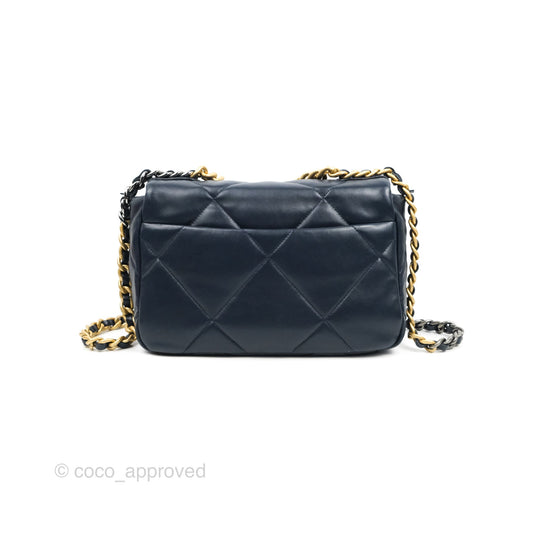 Chanel 19 Small Navy Lambskin Mixed Hardware