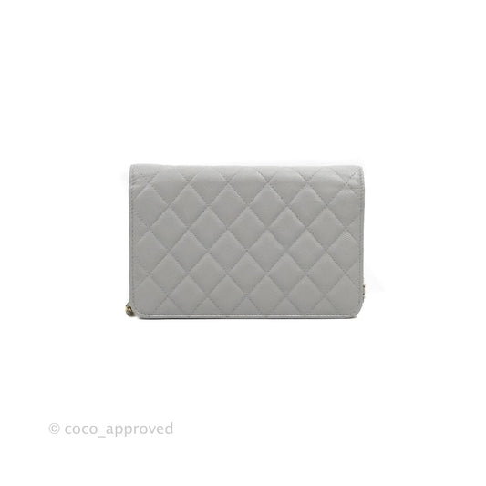 Chanel Golden Class Wallet on Chain WOC Grey Caviar Gold Hardware