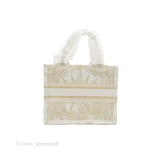 Dior Small Book Tote Dior Rêve d'Infini Embroidery with Gold-Tone Metallic Thread