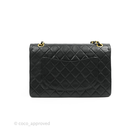 Chanel Classic Double Flap Vintage Black Lambskin 24K Gold Hardware