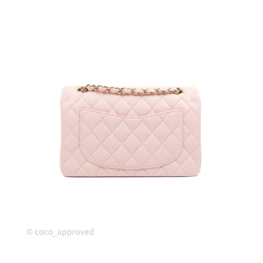 Chanel Classic Small S/M Flap Pink Caviar Gold Hardware 22S