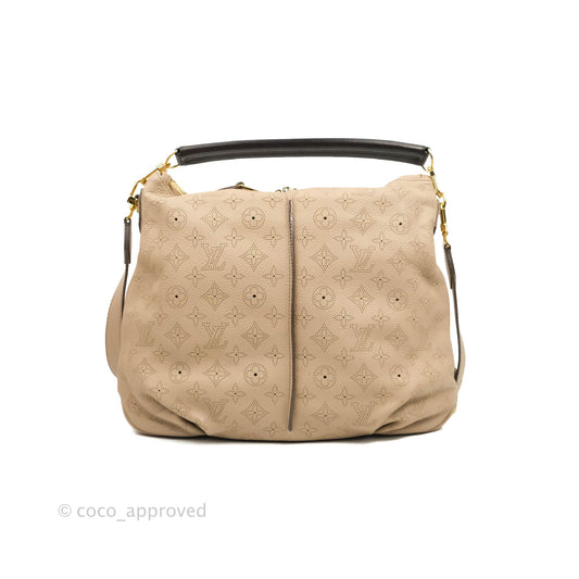 Louis Vuitton Mahina Selene MM Bag Monogram Taupe Calfskin