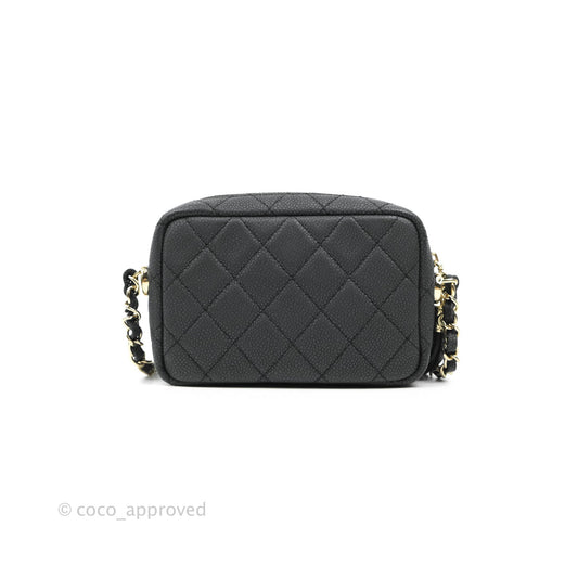 Chanel Camera Bag Black Caviar Gold Hardware