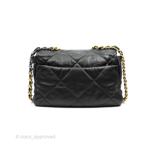 Chanel 19 Medium Black Goatskin Mixed Hardware