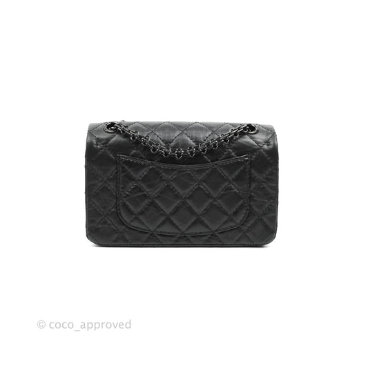 Chanel Mini Reissue 224 So Black Quilted Aged Calfskin Black Hardware