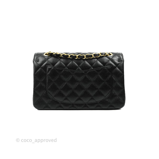 Chanel Small Classic Quilted Flap Black Caviar Gold Hardware