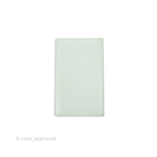 Chanel Card Holder Tiffany Blue Grained Leather