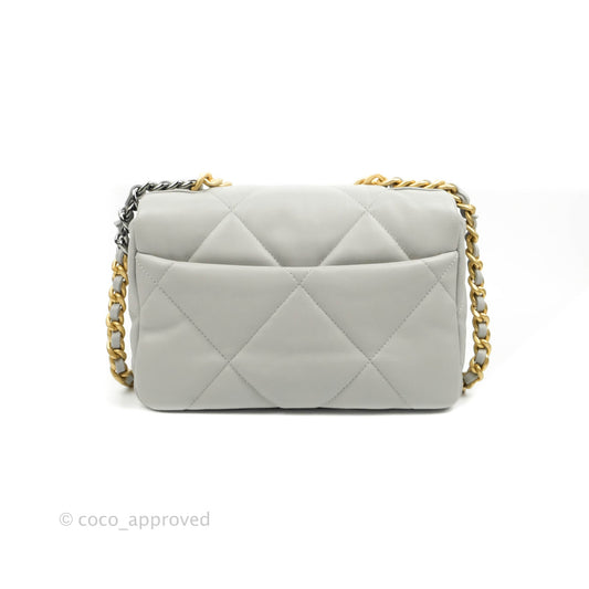 Chanel 19 Small Grey Mixed Hardware 21A