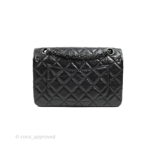 Chanel Mini Reissue 224 So Black Aged Calfskin Black Hardware