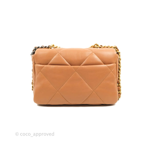 Chanel 19 Small Caramel Dark Beige Mixed Hardware 21K