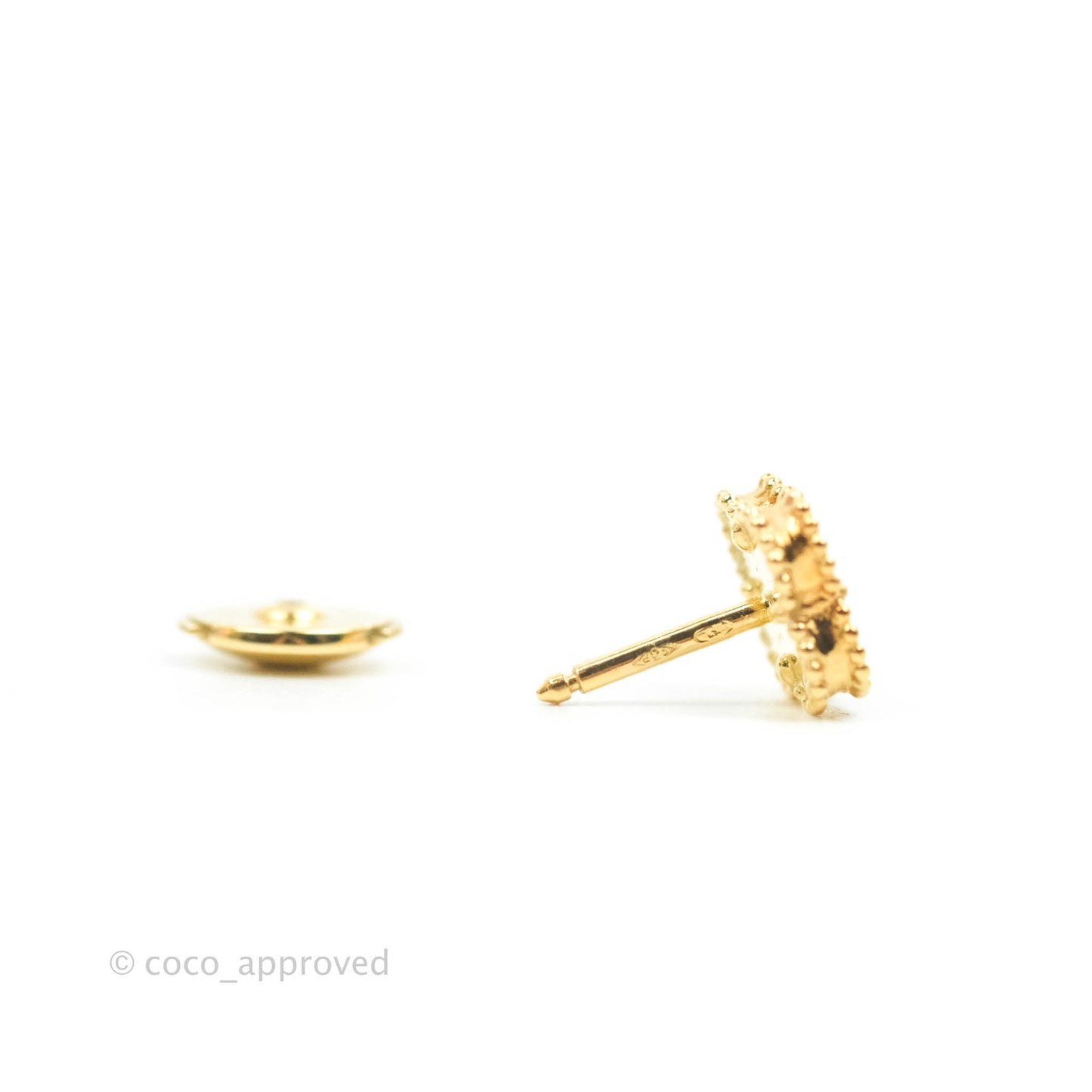 Van Cleef & Arpels Sweet Alhambra Earrings White Mother-of-pearl Yellow Gold