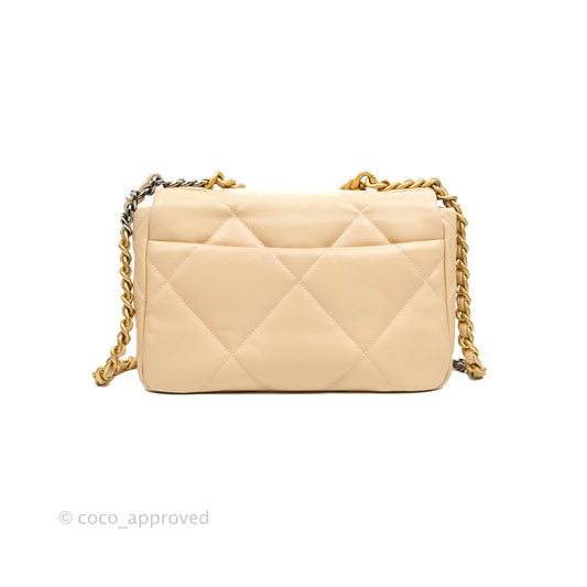 Chanel 19 Small Beige Mixed Hardware