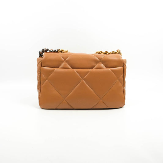 Chanel 19 Small Caramel Dark Beige Lambskin Mixed Hardware 21K