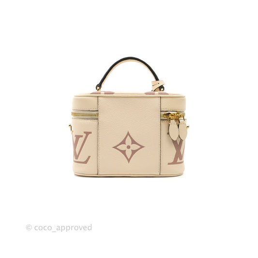 Louis Vuitton Empreinte Monogram Giant Vanity PM Creme Bois De Rose