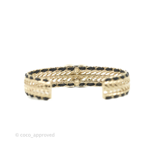 Chanel CC Crystal Bracelet Gold Tone 22S
