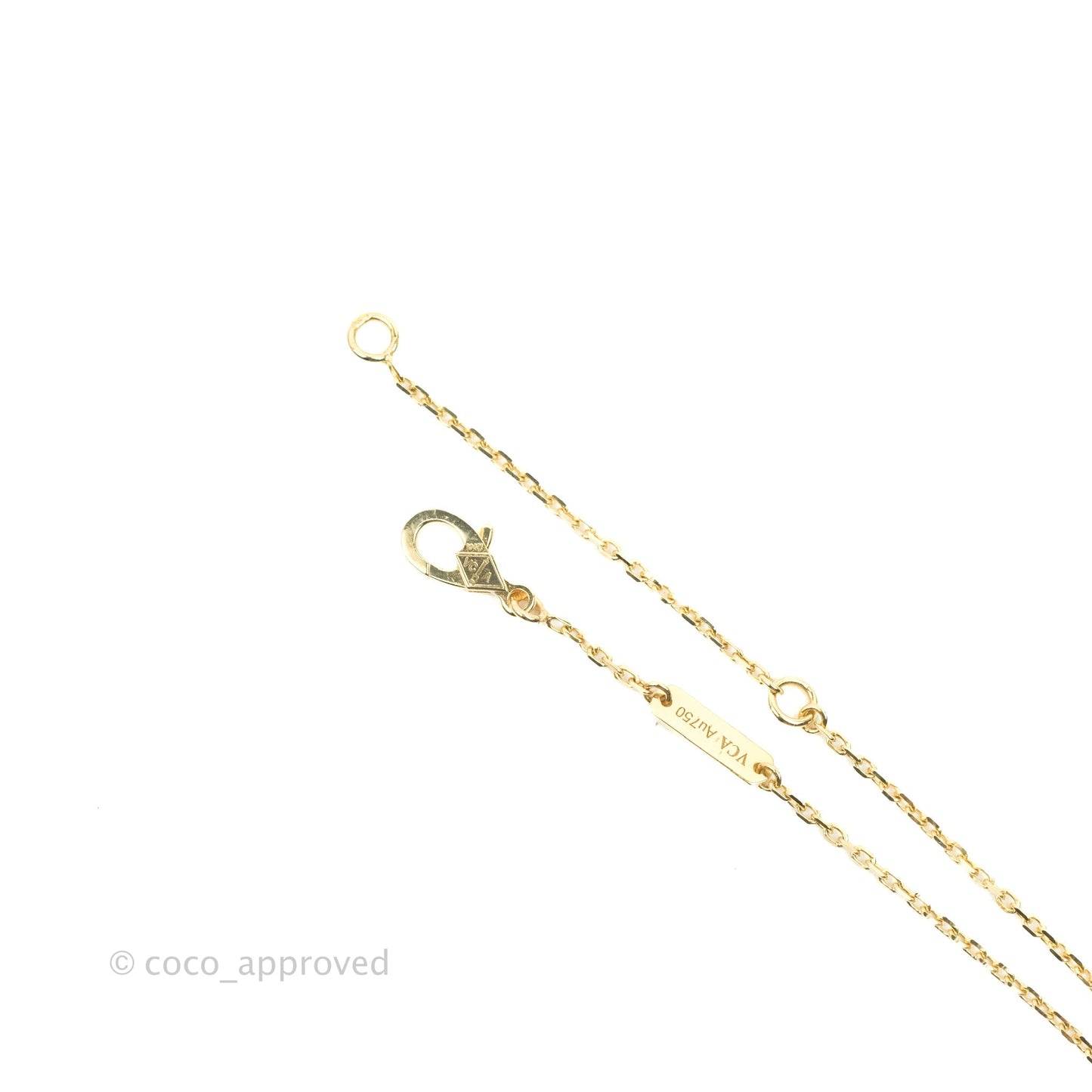 Van Cleef & Arpels Vintage Alhambra Pendant White Mother-of-pearl Necklace Yellow Gold