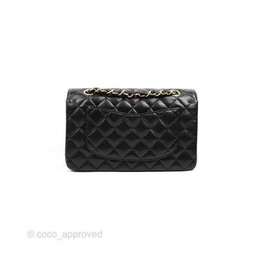 Chanel Small Classic Quilted Flap Black Caviar Gold Hardware