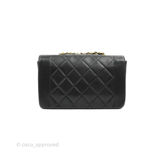 Chanel Black Quilted Lambskin Small Vintage Classic Diana Flap Bag