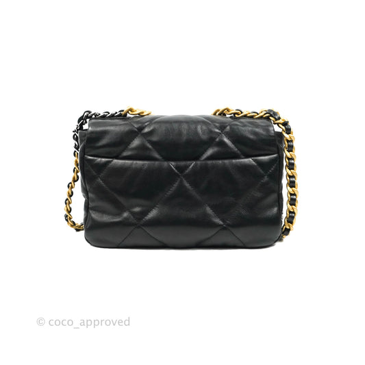 Chanel 19 Small Black Goatskin Mixed Hardware