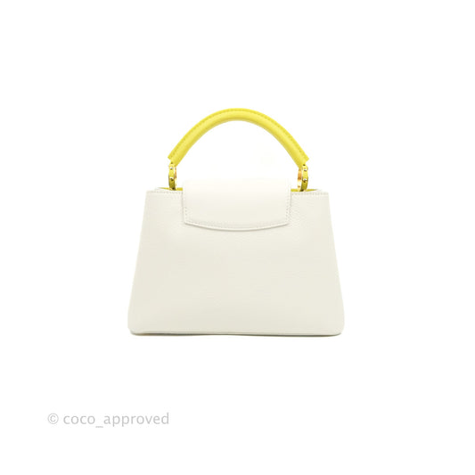 Louis Vuitton Taurillon Capucines BB Snow / Cedrat