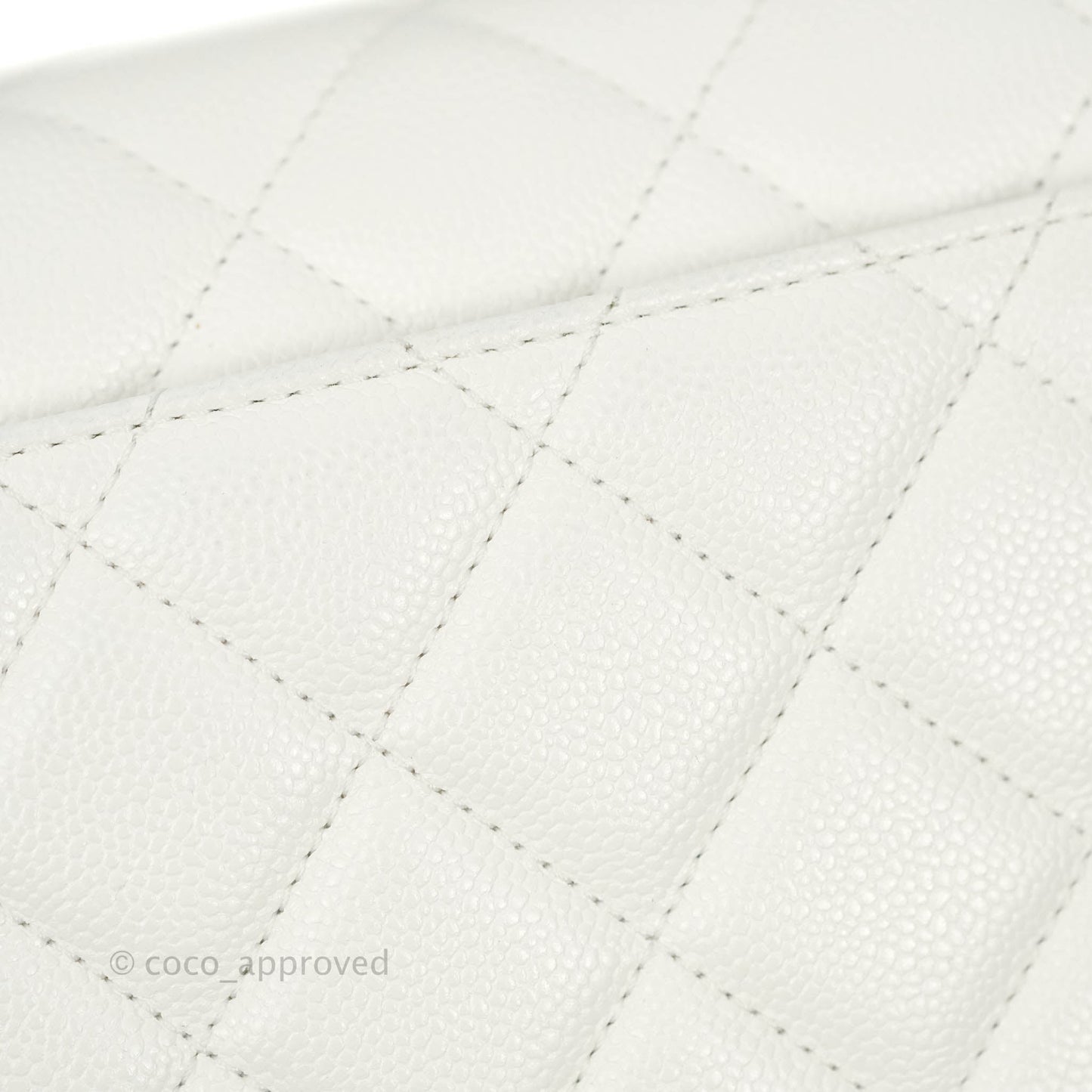 Chanel Quilted Small Business Affinity Flap White Caviar Gold Hardware