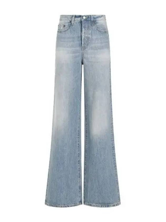 Luxury Saint Laurent Denim Cotton Bootcut Jeans Blue