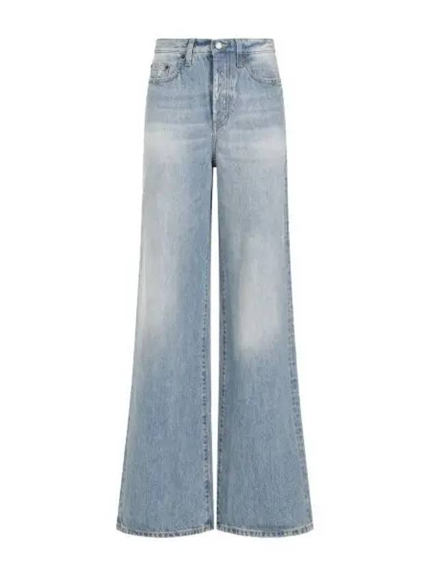 Luxury Saint Laurent Denim Cotton Bootcut Jeans Blue