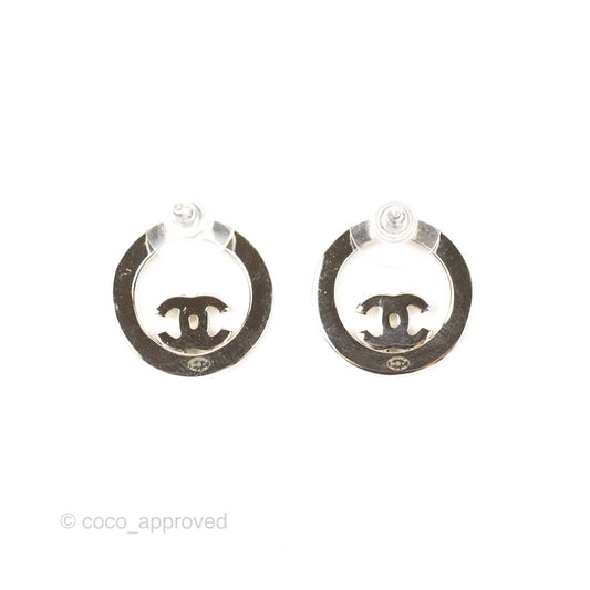 Chanel CC Crystal Round Earrings 17S