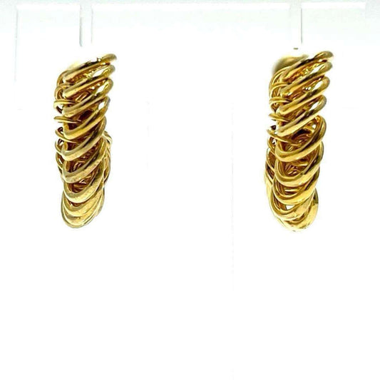 Luxury Bottega Veneta Plating 925 Hoop Earrings ()