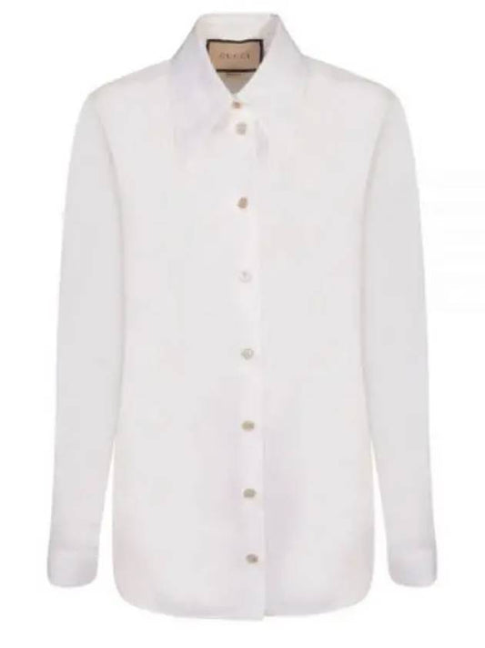 Luxury Gucci Trending 2025 Cotton Shirt White